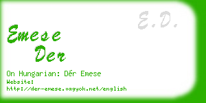 emese der business card