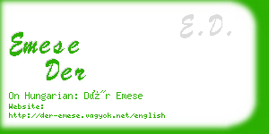 emese der business card